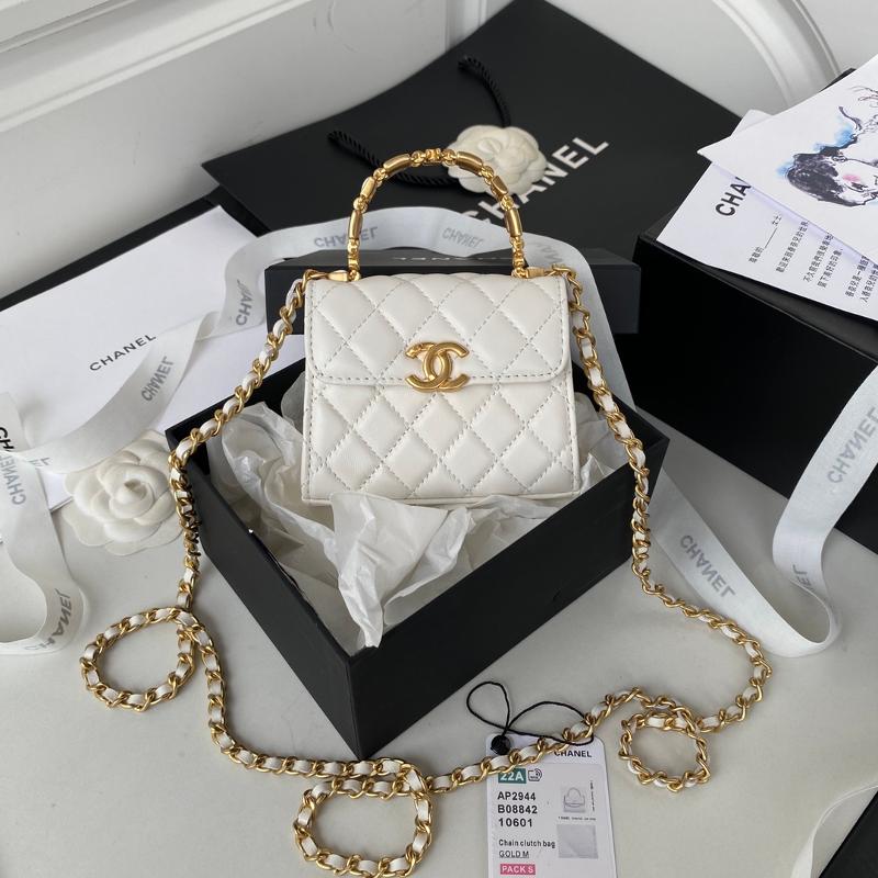 Chanel Handbags AP2944 Sheepskin White